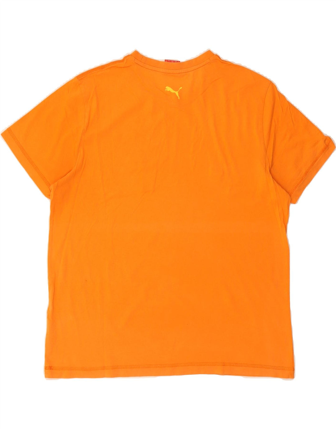 PUMA Mens Graphic T-Shirt Top Large Orange Cotton Vintage Puma and Second-Hand Puma from Messina Hembry 