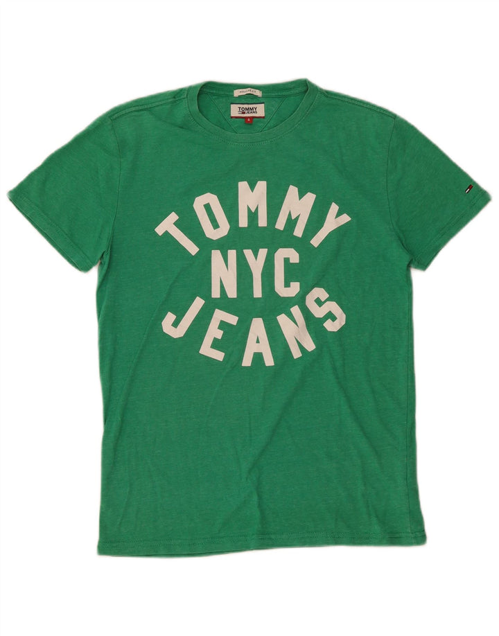 TOMMY HILFIGER Mens Regular Fit Graphic T-Shirt Top Small Green