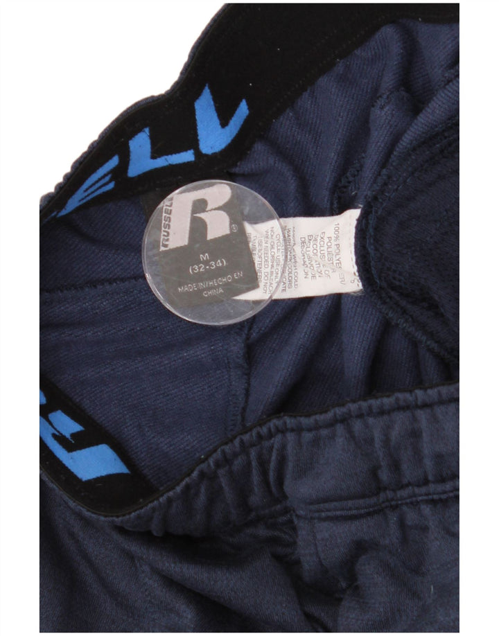 RUSSELL ATHLETIC Mens Tracksuit Trousers Medium  Navy Blue Polyester