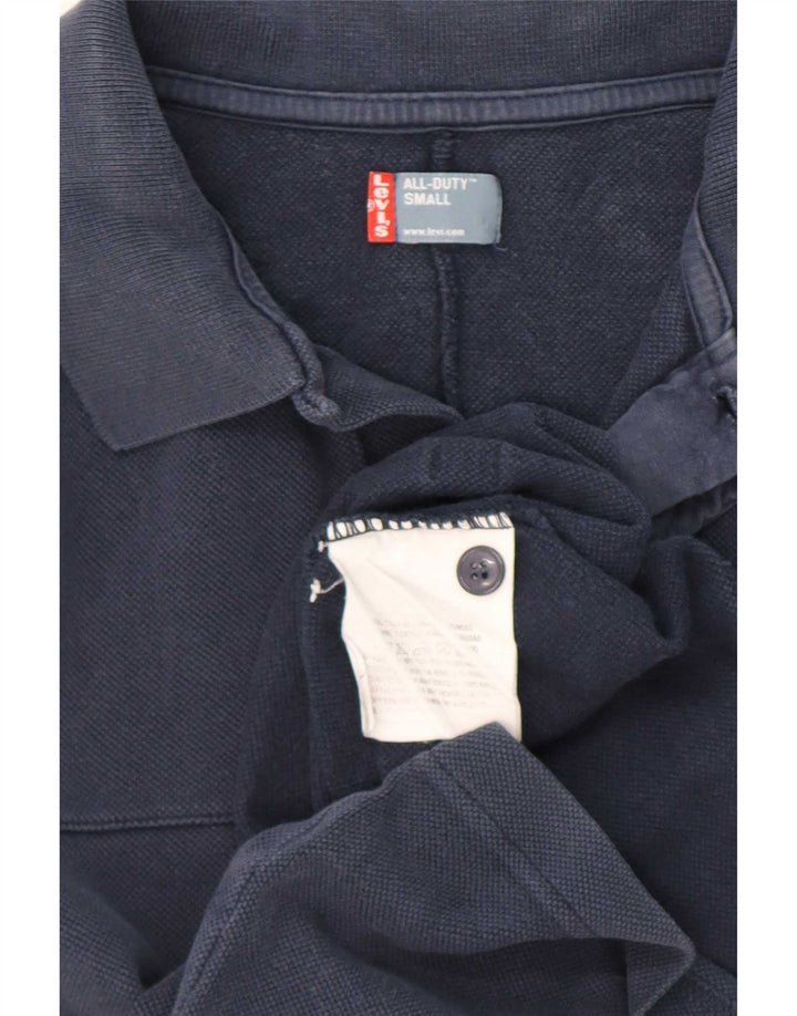 Levi's Mens Polo Shirt Small Navy Blue Cotton