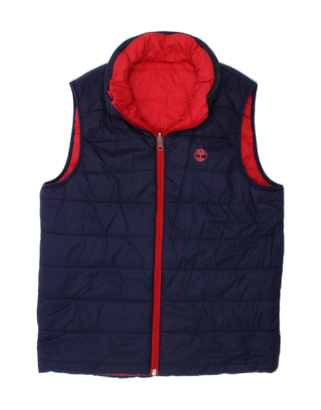 TIMBERLAND Boys Reversible Padded Gilet 13-14 Years Small Red Polyester Vintage Timberland and Second-Hand Timberland from Messina Hembry 