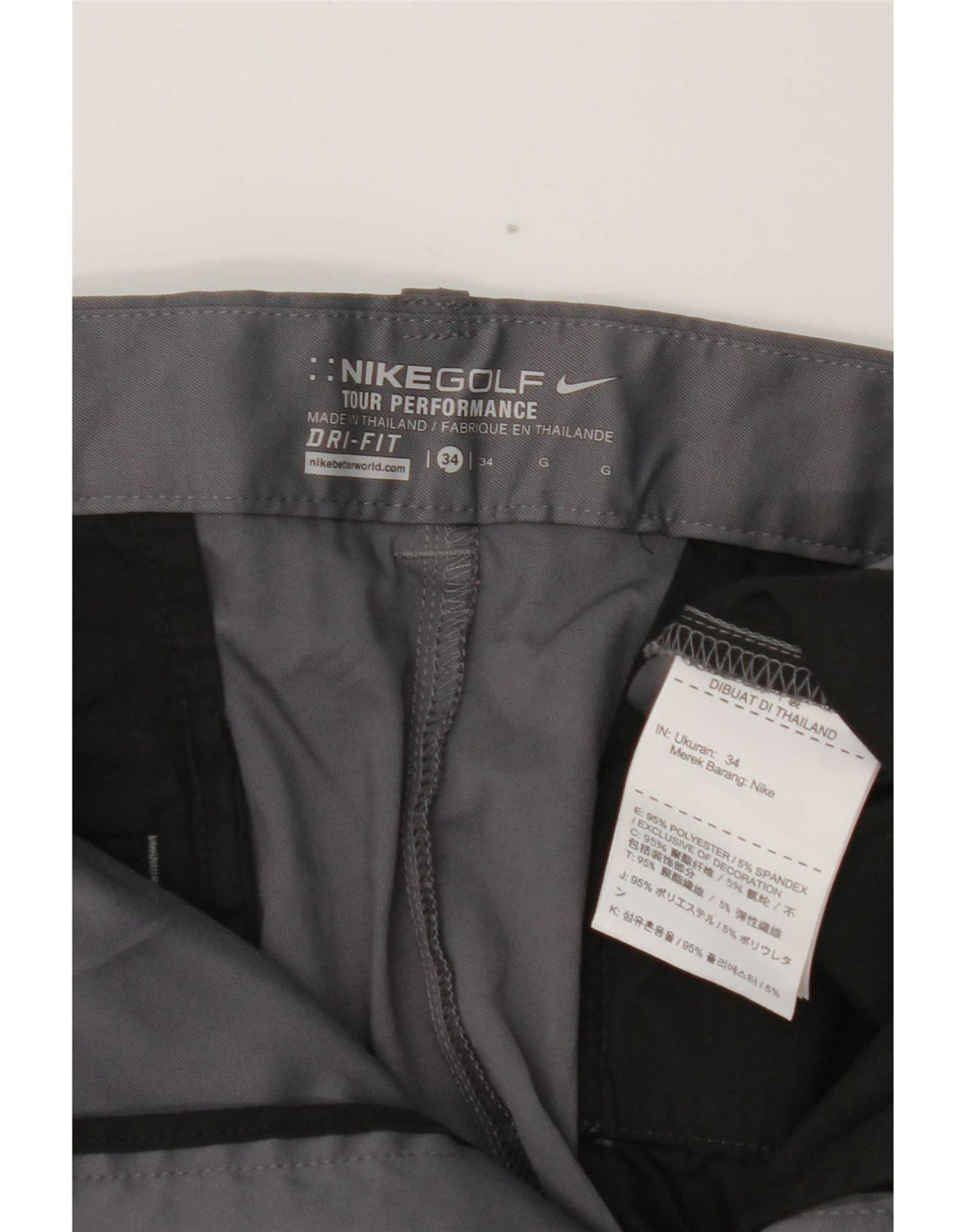 Nike muške kratke hlače Dri Fit Chino W34 veliki sivi poliester