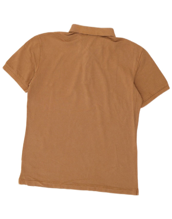 Napapijri Mens Polo Shirt Large Brown Cotton