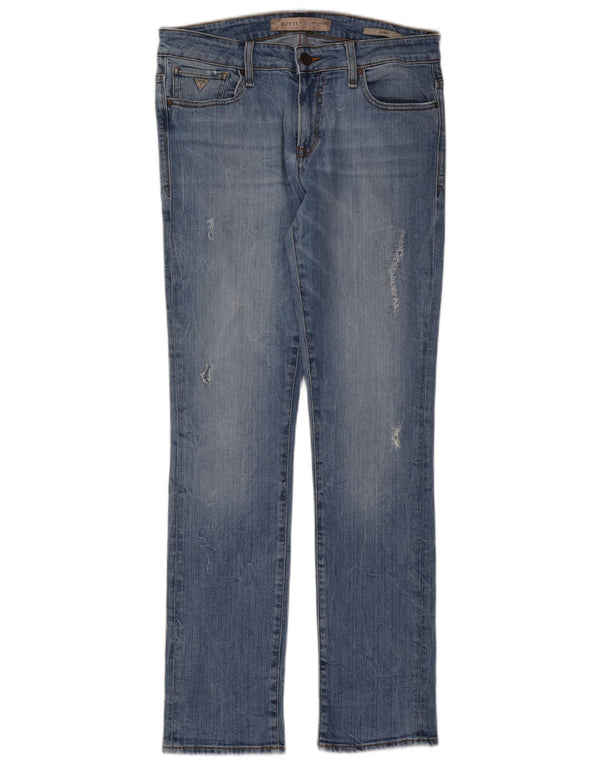 Guess Mens Distressed Skinny Jeans W33 L33 kék pamut