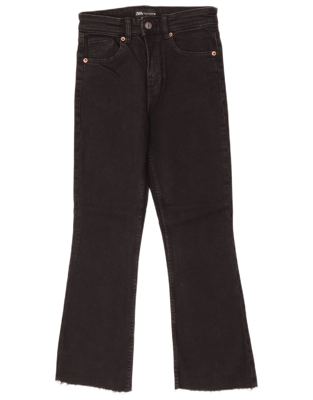 Zara Dame Bootcut Jeans EU 36 XS W26 L25 Sort