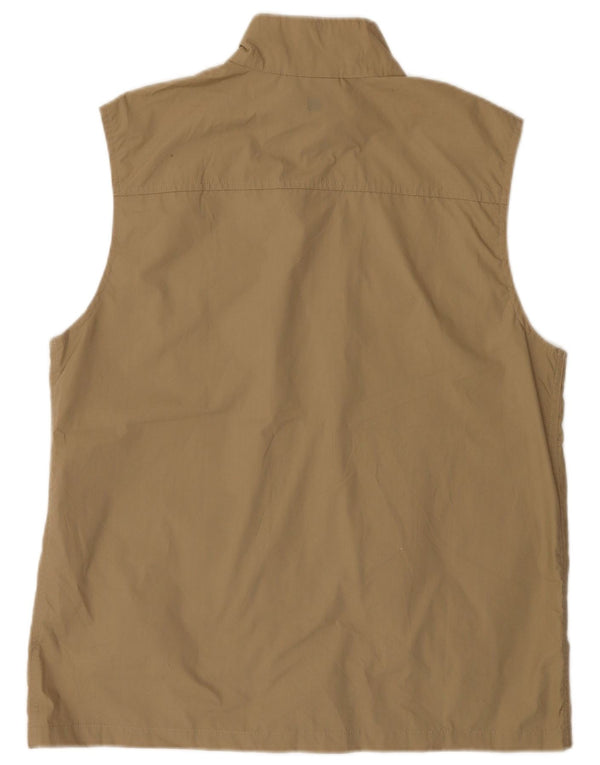 Mountain Warehouse Herre Utility Gilet UK 40 Large Beige Polyester