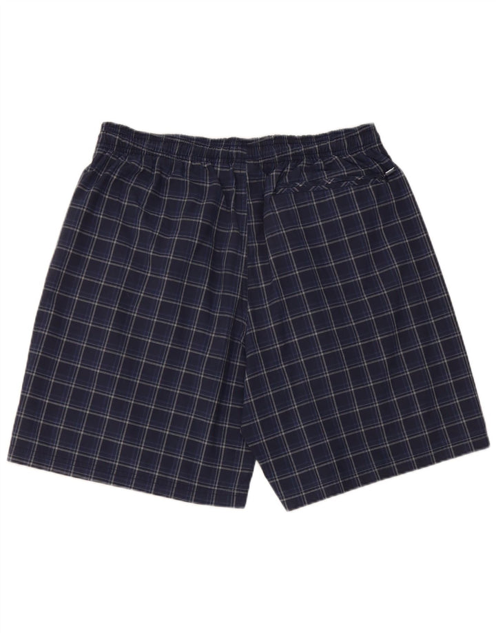 Pantaloni scurți de înot Adidas pentru bărbați, mari, albastru, poliester cu carouri