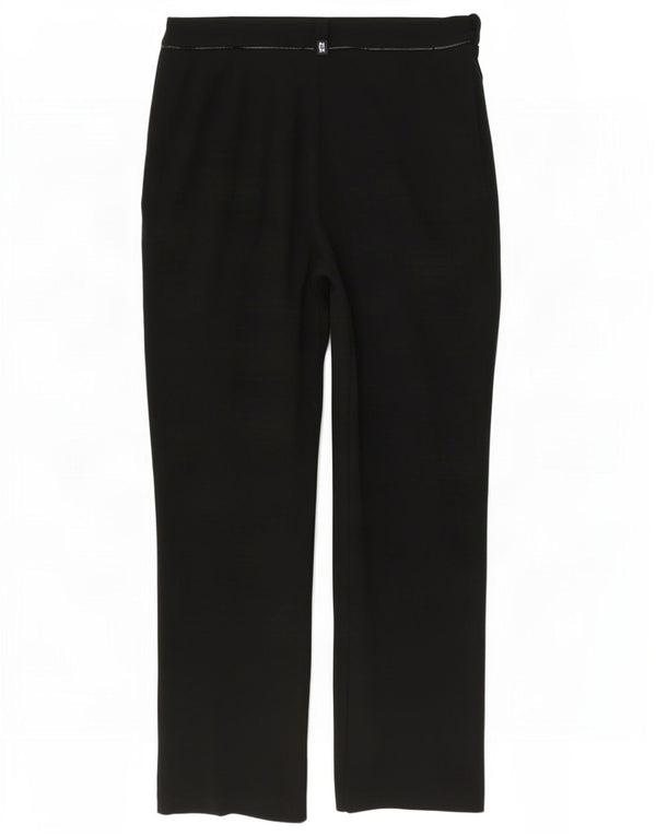 Marks & Spencer Womens Straight Casual Trousers UK 14 Large W32 L32 Black