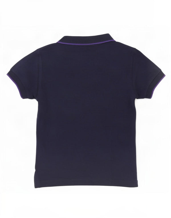 Piero Guidi Dame Polo Shirt UK 10 Small Navy Blue Bomuld