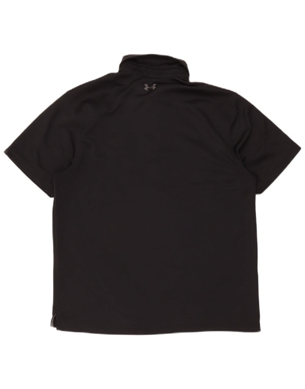 Under Armour Herre Polo Shirt Stor Sort Polyester