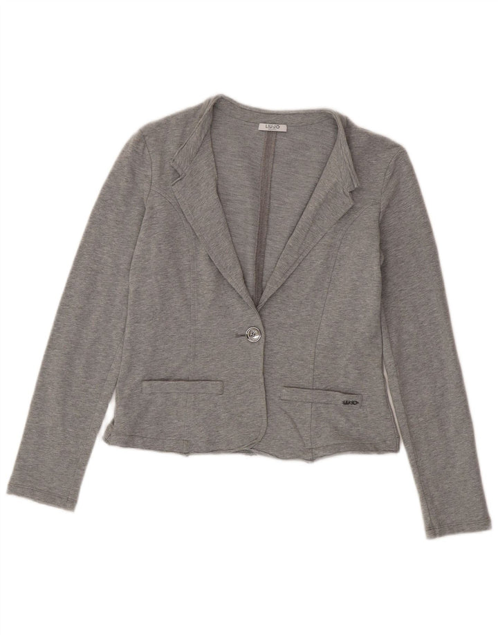 Liu Jo Veste Blazer 1 Bouton Fille 15-16 Ans Gris Coton