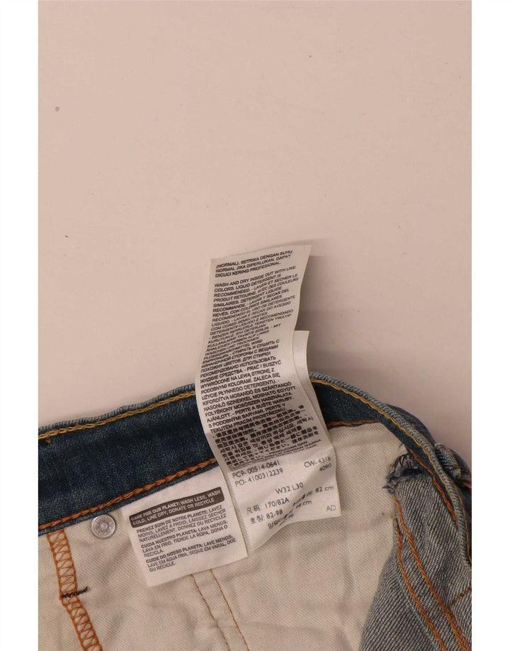Мужские прямые джинсы Levi's 514 W32 L30 синие, хлопок