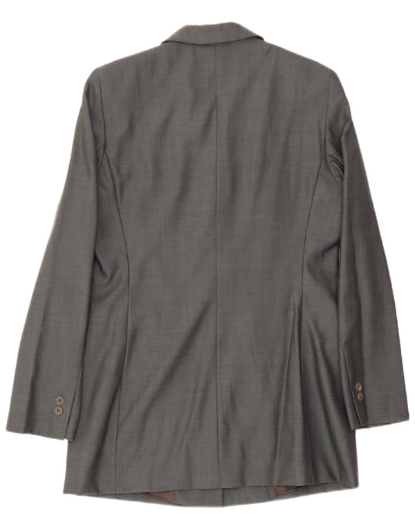 Koan Damen-Blazer mit 4 Knöpfen, IT 44, mittelgraue Schurwolle