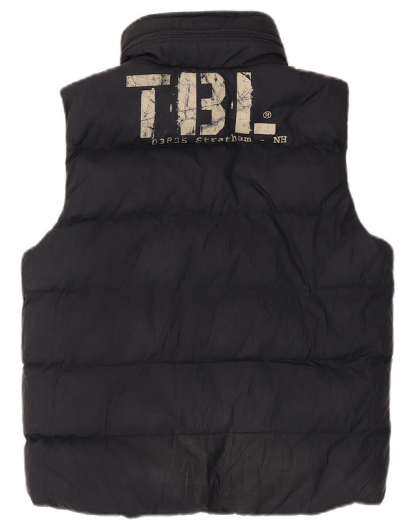 Gilet imbottito con cappuccio grafico per ragazzi Timberland 9-10 anni in poliestere blu navy