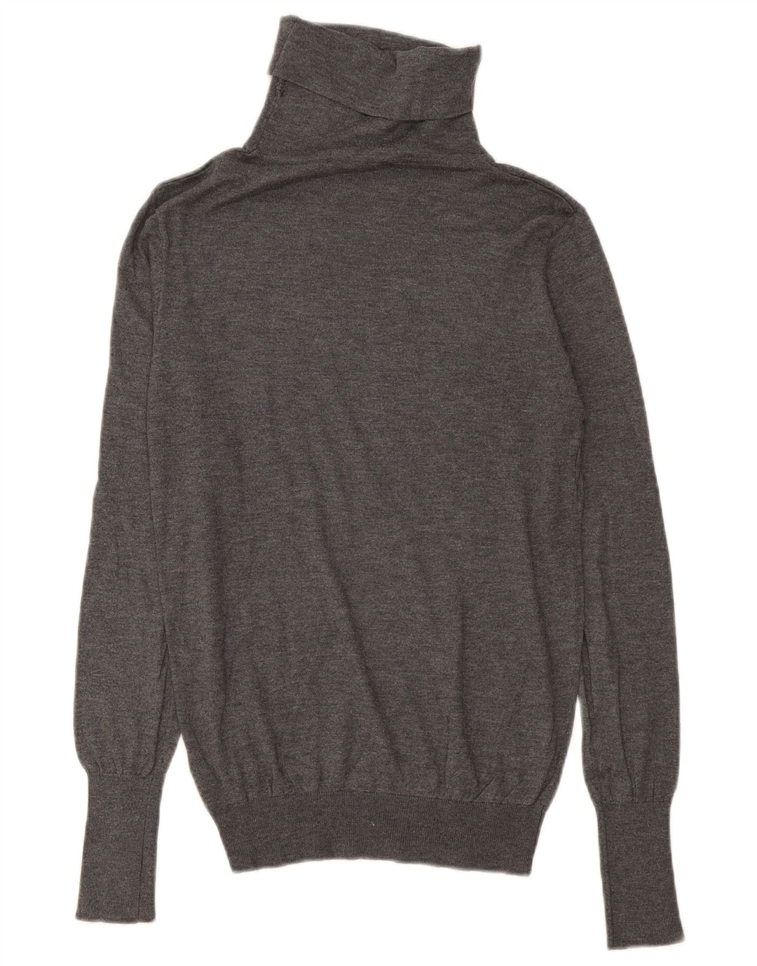 Zara Dame Roll Neck Jumper Sweater UK 14 Medium Grey Modal