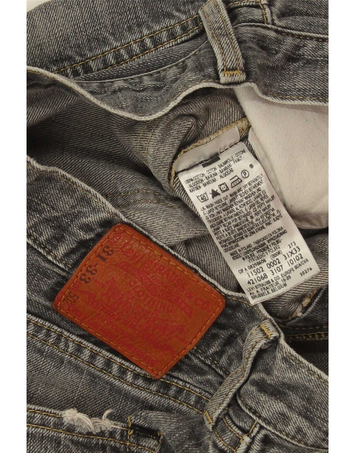 Levi's Uomo 502 Jeans affusolati W31 L30 Cotone grigio