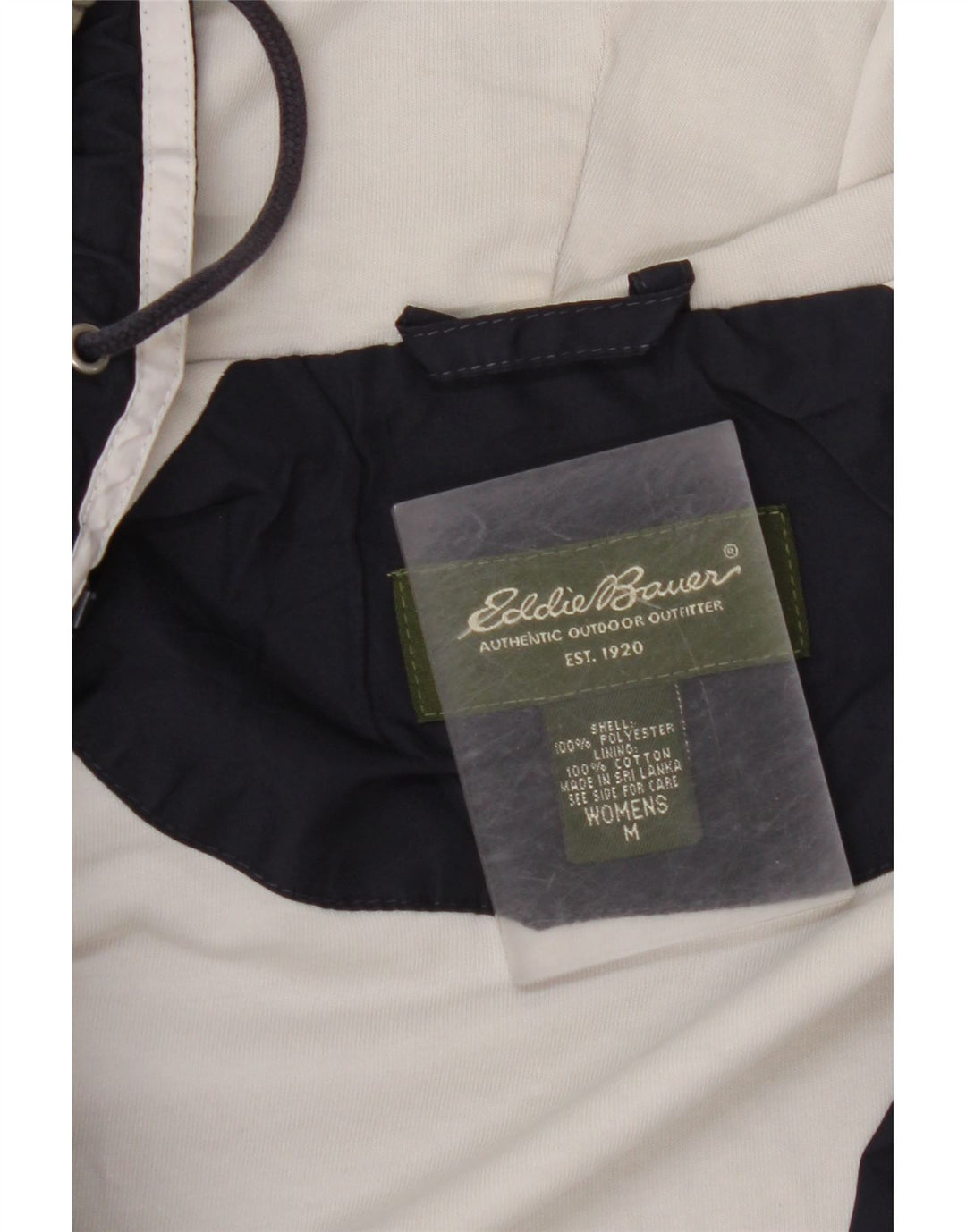 Женская дождевик с капюшоном EDDIE BAUER UK 14, средний темно-синий, полиэстер