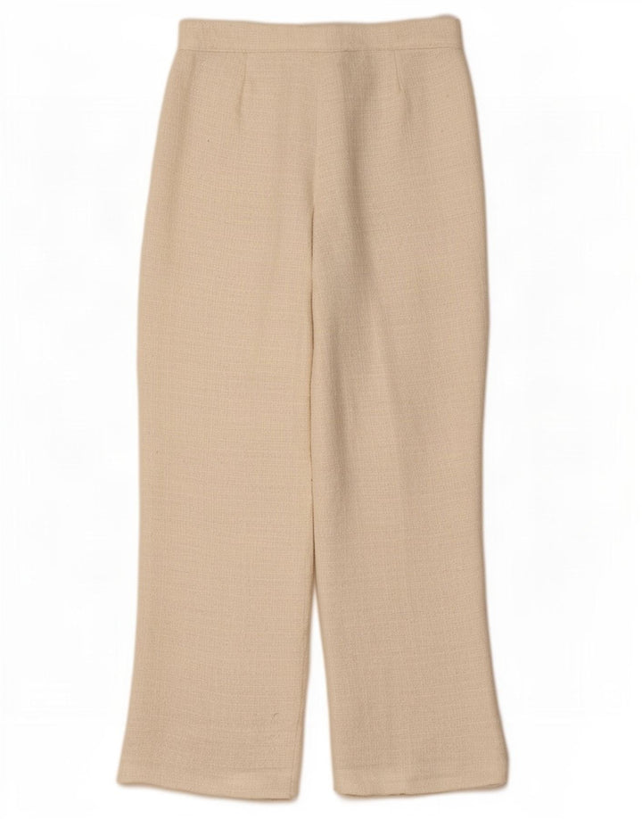 Pantalon décontracté droit femme Zara Large W30 L31 Polyester blanc