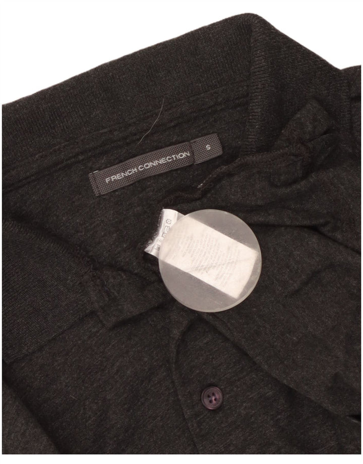French Connection Mens Polo Shirt Small Grey Cotton