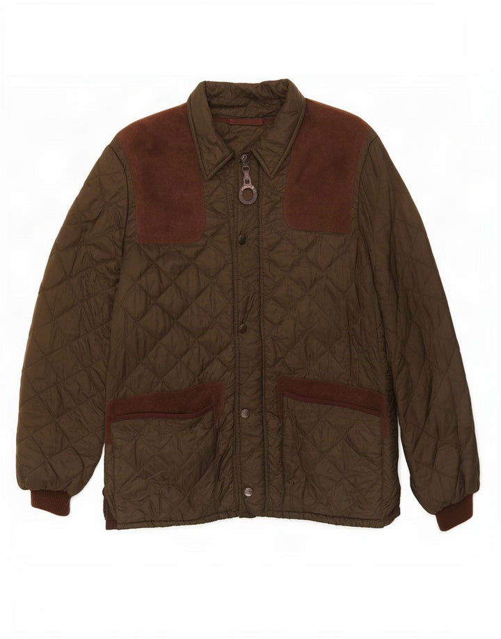Giacca trapuntata da uomo Barbour taglia 42 XL color block verde