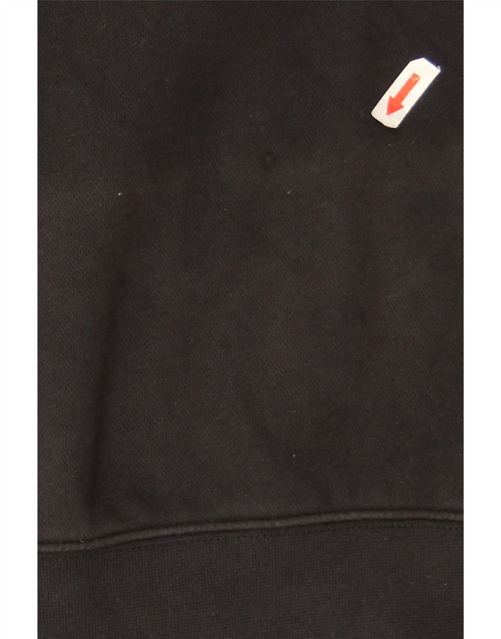 Nike Womens Crop Oversized Sweatshirt Jumper UK 14 Medium Black Cotton