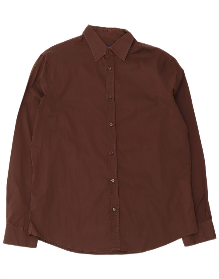 Trussardi Jeans Herreskjorte 2XL Brun Bomuld