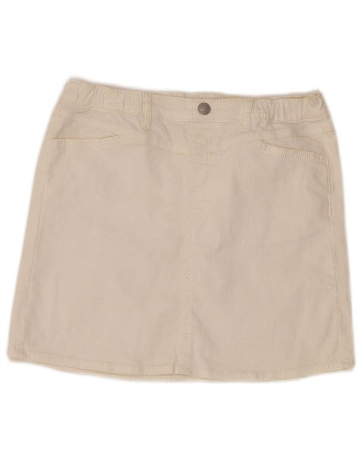 Fusta de denim cu talie înaltă Levi's W30 Medium White