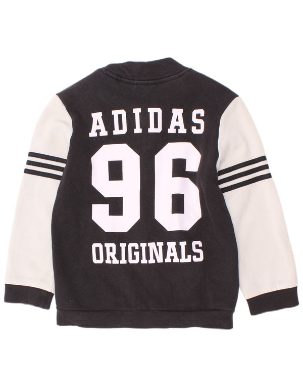 Adidas drenge grafisk træningsdragt topjakke 4-5 år Sort Colourblock Bomuld