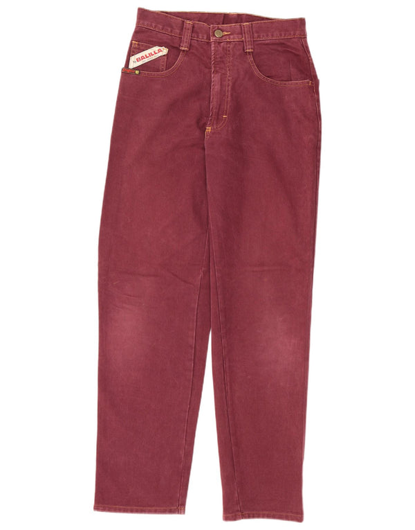 JINGLERS Blugi conici pentru fete 13-14 ani W26 L29 burgundy bumbac