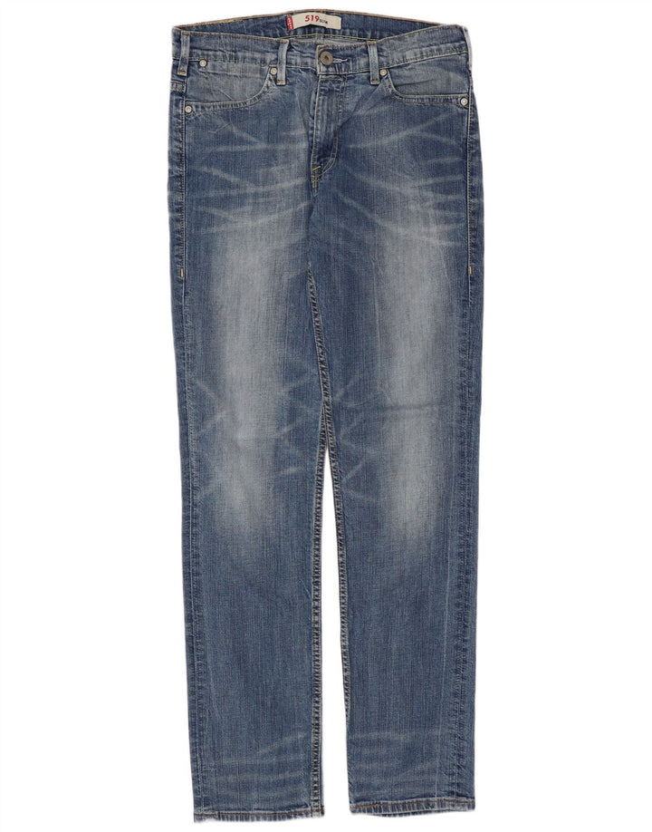 Levi's Mens 519 Slim Jeans W33 L34 Blue Cotton
