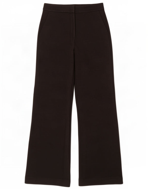 Pantaloni de costum Boden pentru femei cu picioare largi UK 10 Small W28 L31 Viscoză neagră
