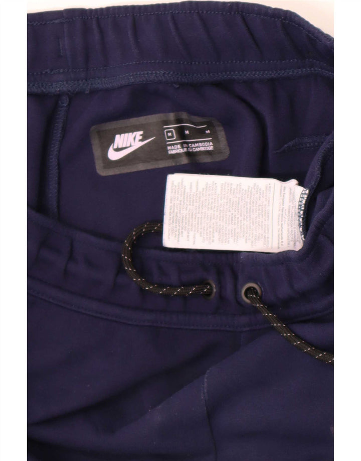 Nike Mens Tracksuit Trousers Joggers Medium Navy Blue Cotton