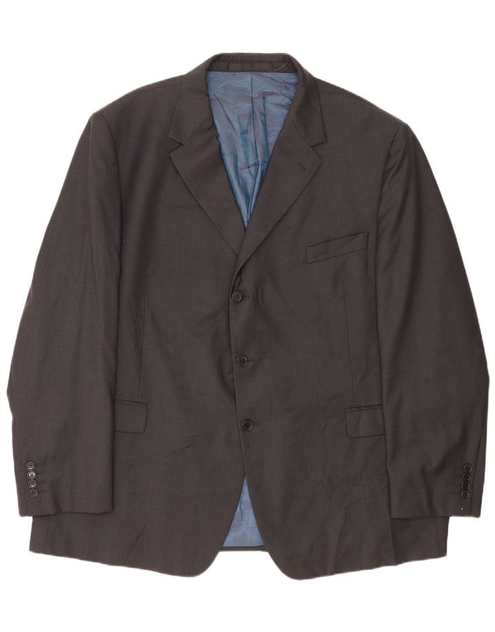 Marks & Spencer Chaqueta tipo blazer de 3 botones para hombre UK 52 3XL Lana gris