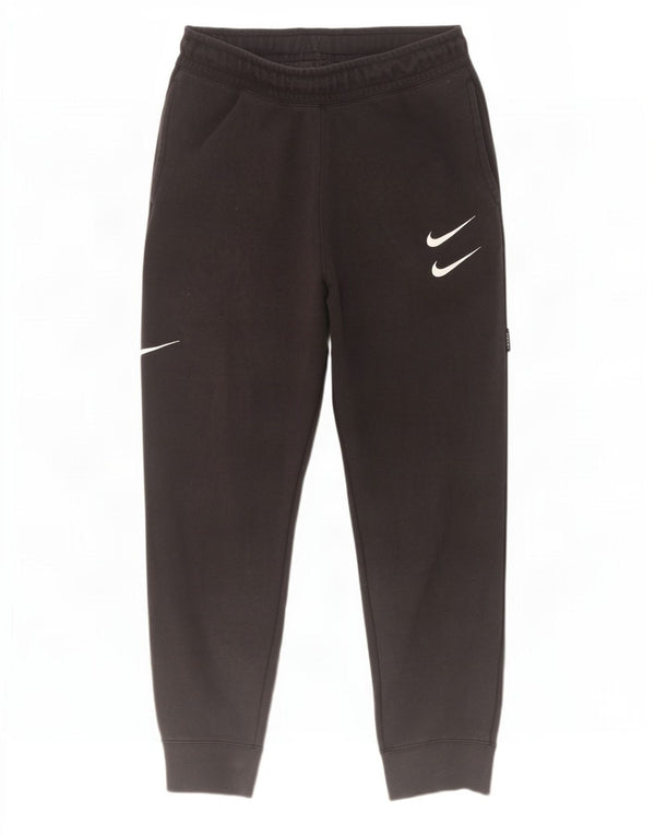 Nike Mens Swoosh Graphic Tracksuit Trousers Joggers Medium Black Cotton