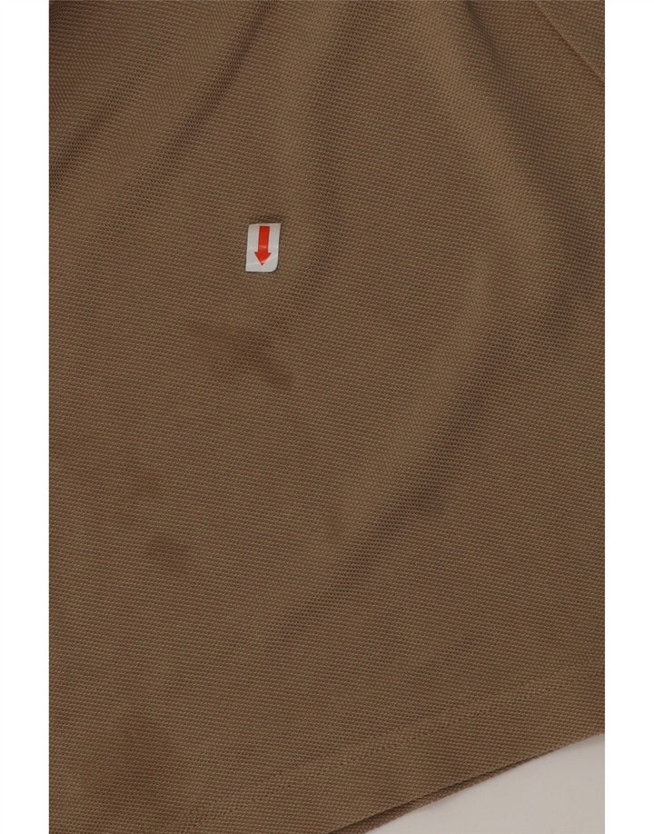 Polo da uomo slim fit Lacoste taglia 4 in cotone marrone medio