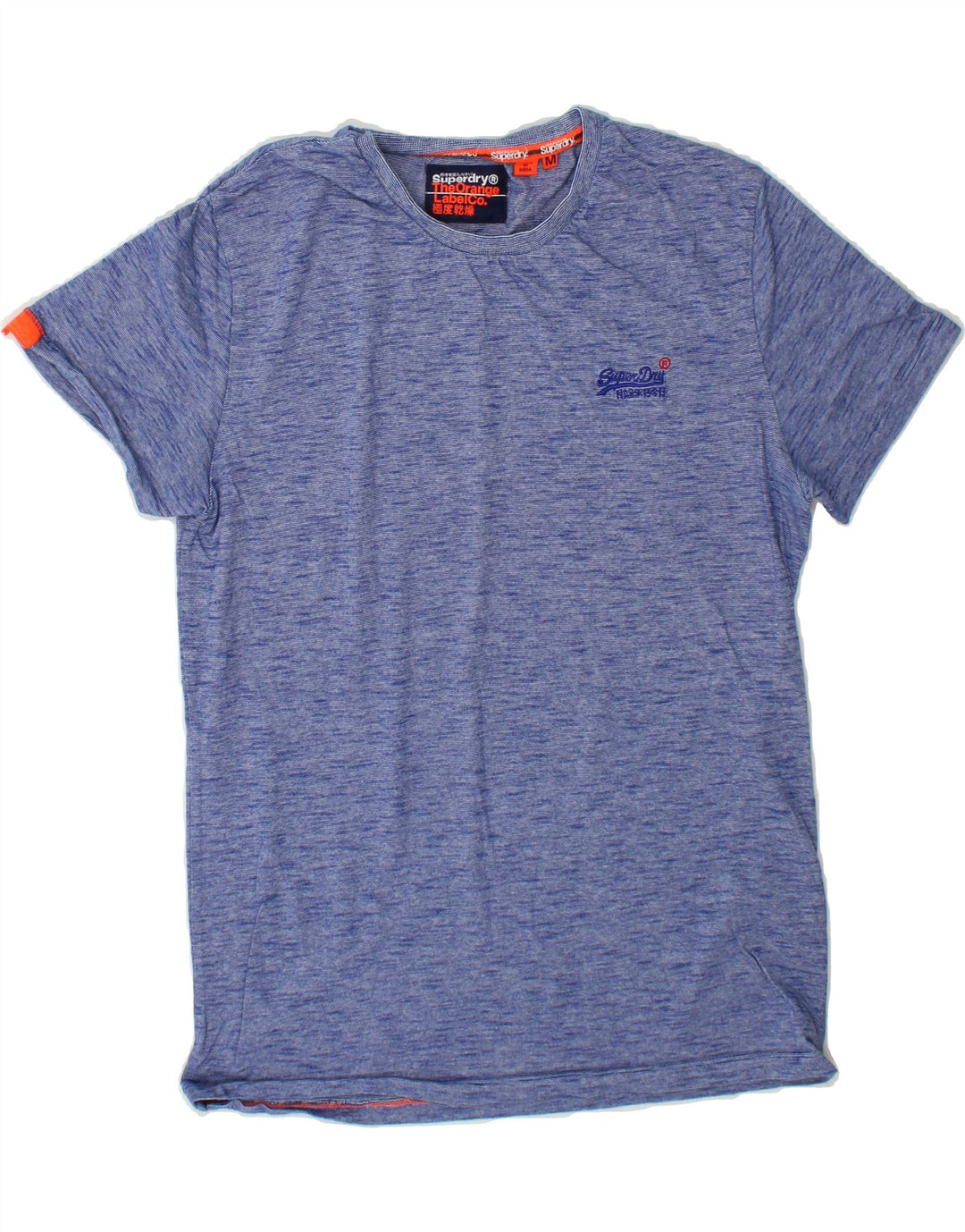 SUPERDRY Mens T-Shirt Top Medium Blue Flecked Cotton Vintage Superdry and Second-Hand Superdry from Messina Hembry 
