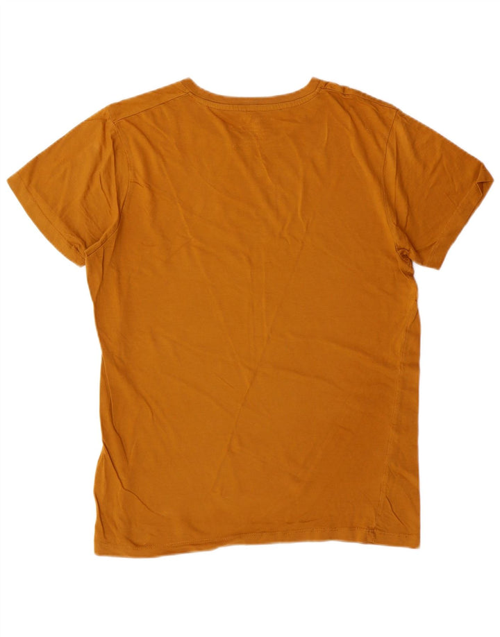 JACK & JONES Herren Grafik-T-Shirt-Oberteil aus mittelgelber Baumwolle