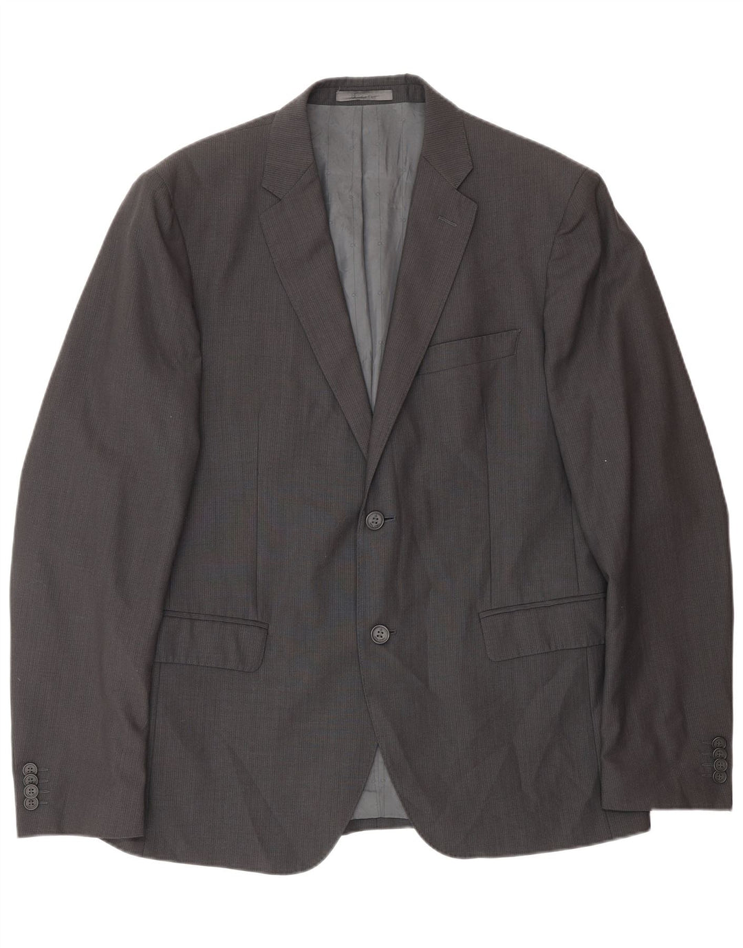 Calvin Klein Mens 2 Button Blazer Jacket IT 52 XL Grey Wool
