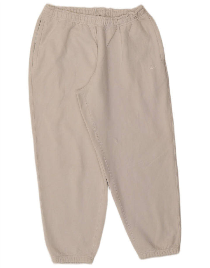 Nike Mens Tracksuit Trousers Joggers Large White Cotton