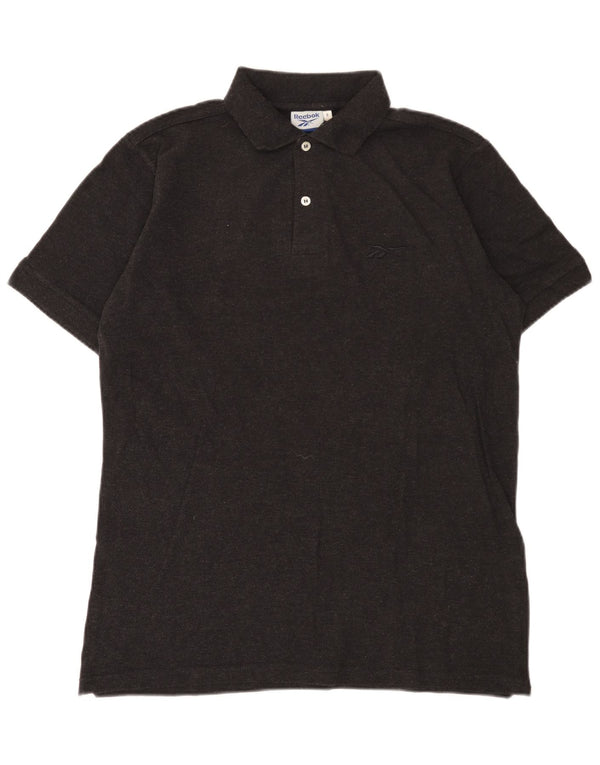 Reebok Polo Homme Gris Moyen Coton