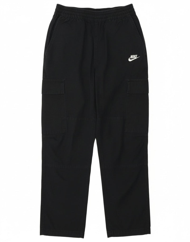 Calça cargo feminina NIKE reta UK 4 XS preta algodão