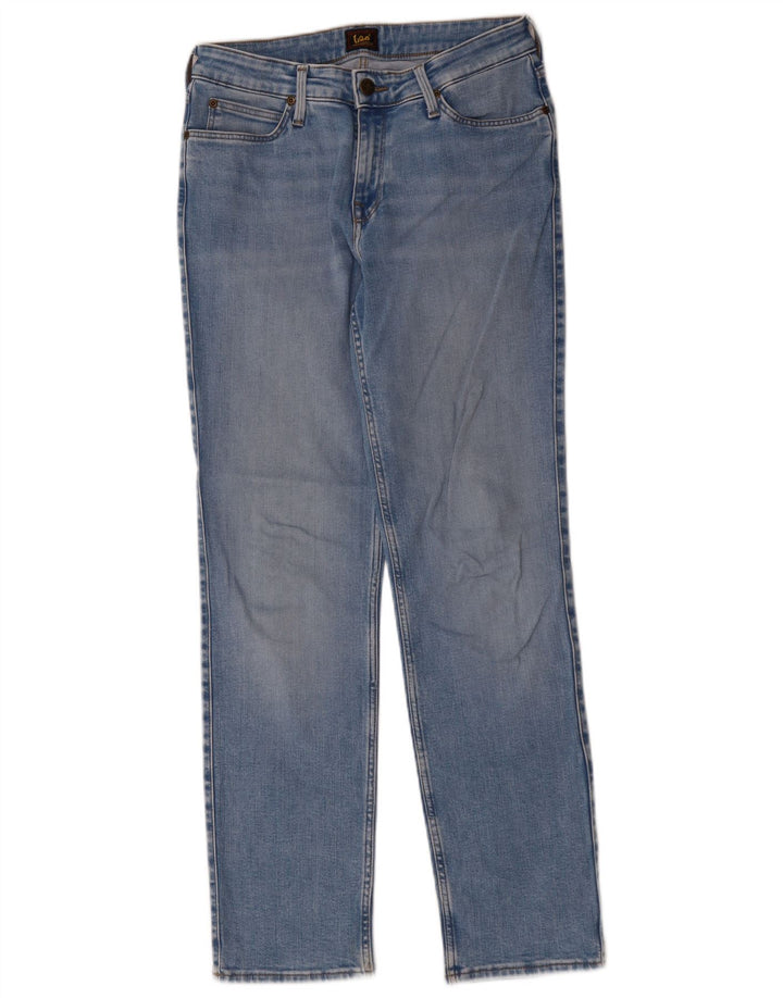 LEE Womens Marion Straight Jeans W30 L31 Azul Algodão