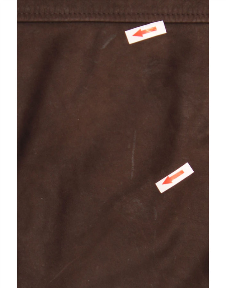 Olly & Co Damen Übergroße Lederjacke UK 12 Mittelbraun