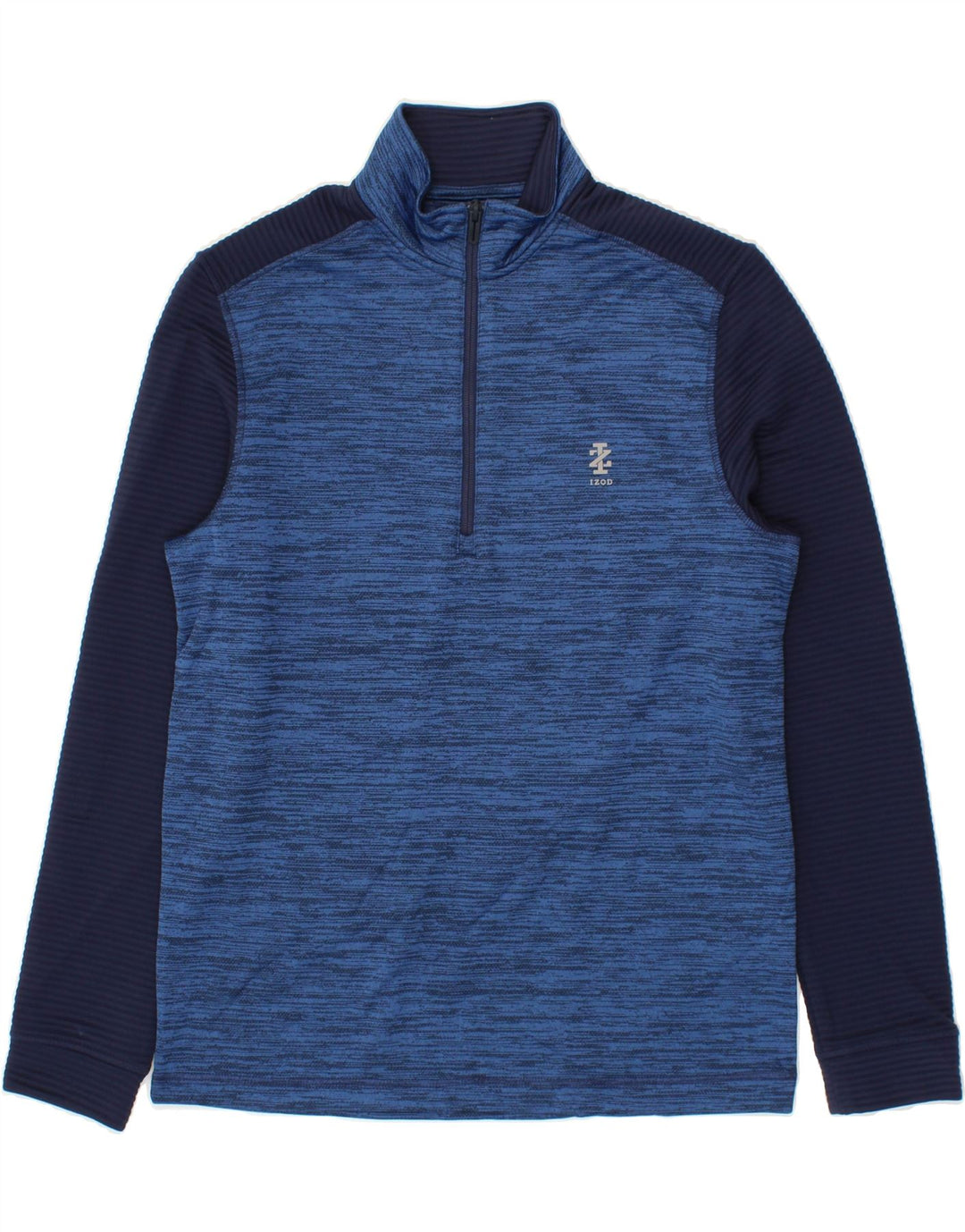 IZOD Mens Zip Neck Pullover Tracksuit Top Small Blue Colourblock Polyester Vintage Izod and Second-Hand Izod from Messina Hembry 