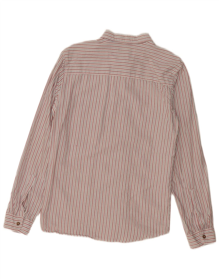 M&Co Mens Shirt Small White Striped Cotton