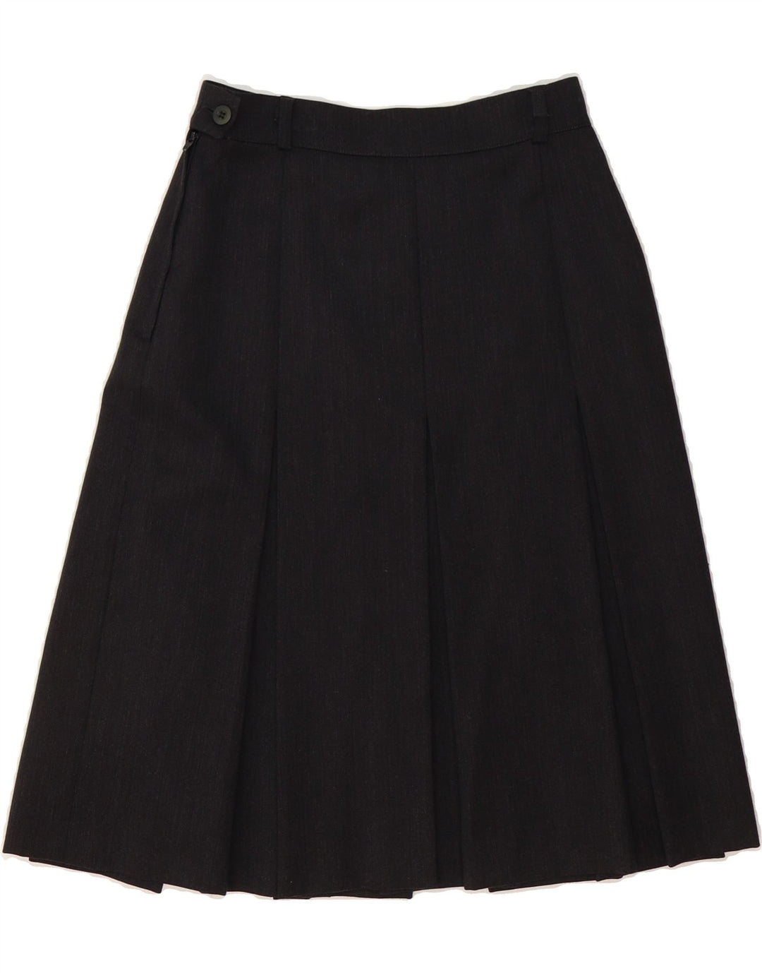 I BLUES Womens Pleated A-Line Skirt IT 42 Medium W26  Grey Acetate Vintage i Blues and Second-Hand i Blues from Messina Hembry 