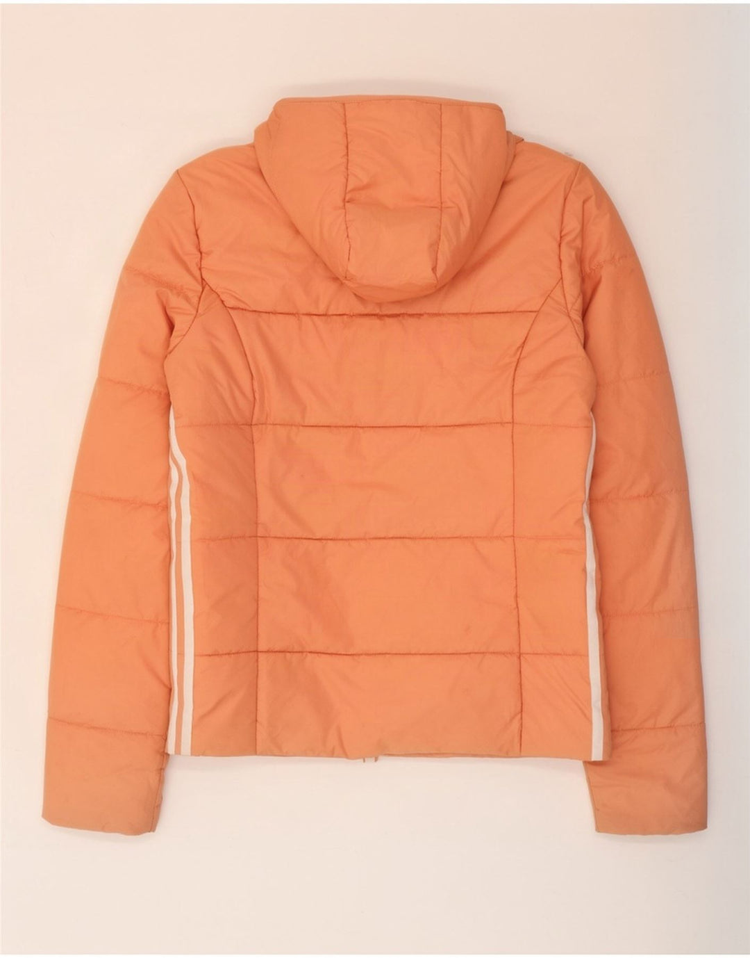 Adidas Giacca imbottita con cappuccio da donna UK 10 Small Pink Poliestere