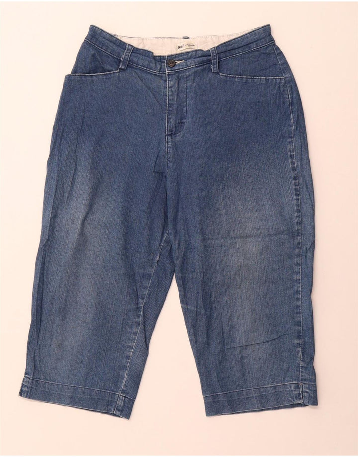 Lee Womens Petite Capri Jeans US 8 Medium W30 L18 Blue Cotton