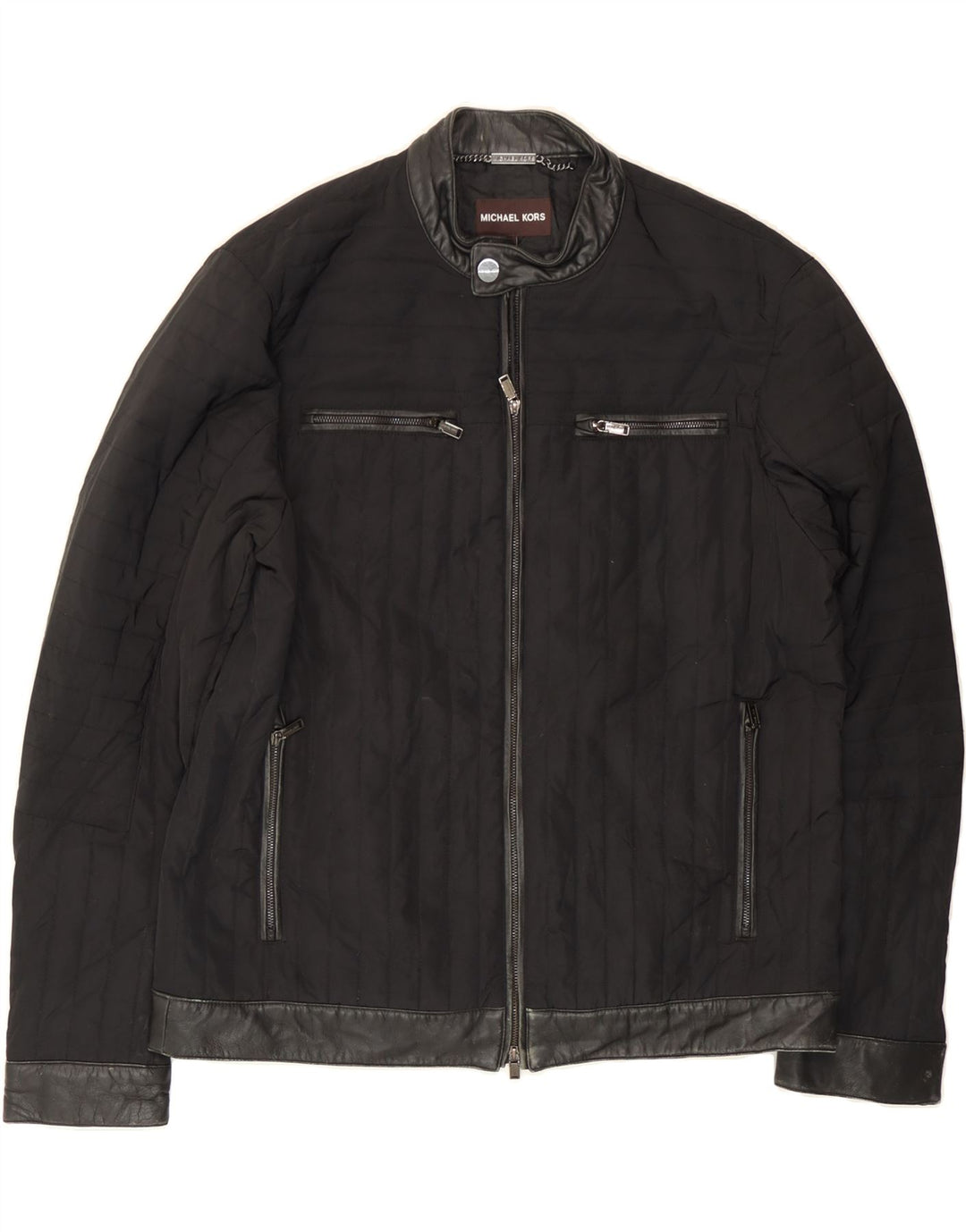 MICHAEL KORS Mens Bomber Jacket UK 42 XL Black Polyester Vintage Michael Kors and Second-Hand Michael Kors from Messina Hembry 