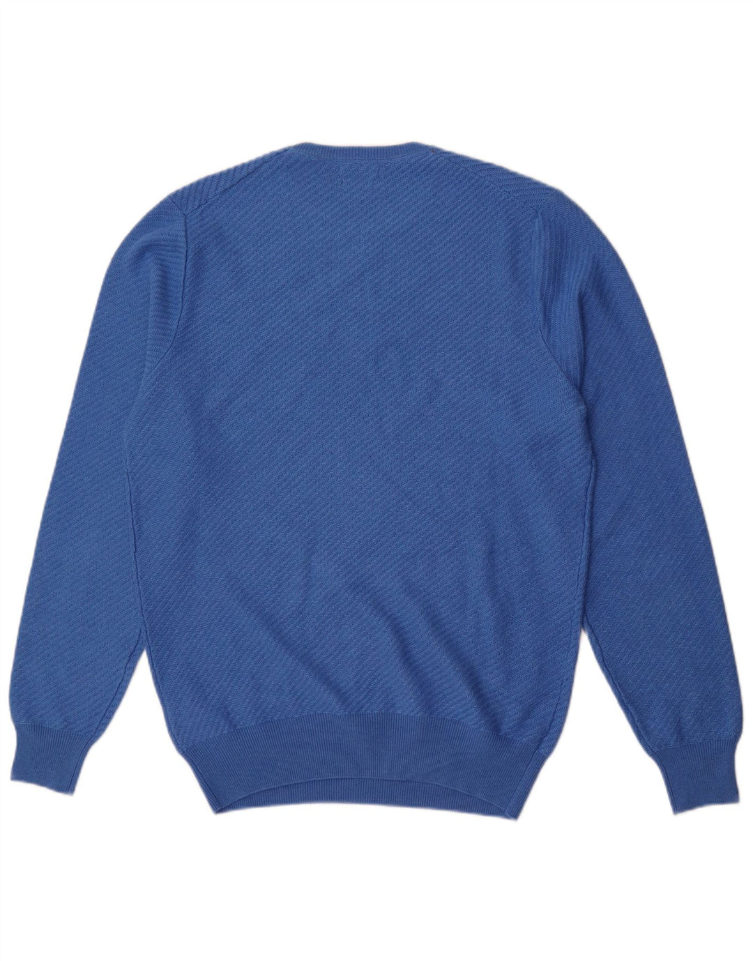 Massimo Dutti Mens Crew Neck Jumper Sweater Large Blue Cotton